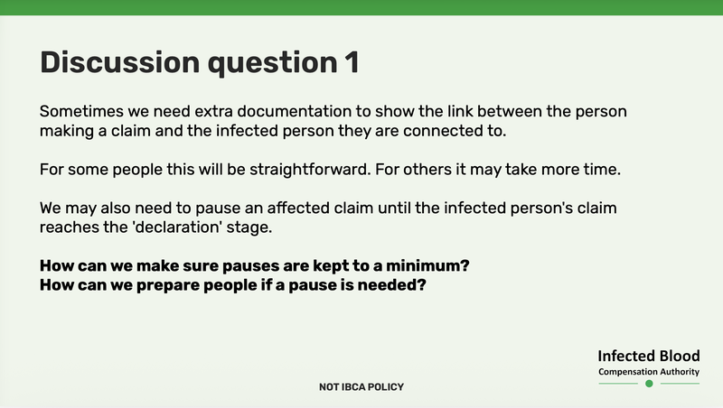 Slide about extra documentation being provided to confirm relationship