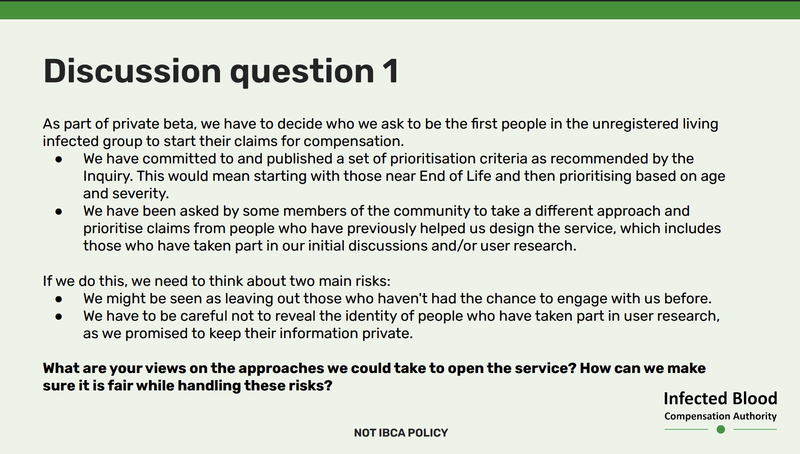 Slide on discussion questions for make a claim discussion